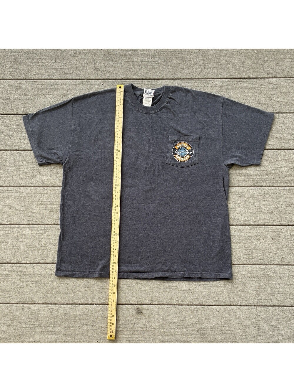 Vintage 2002 Harley-Davidson Myrtle Beach Pocket T-Shirt Mens XL Gray Heather